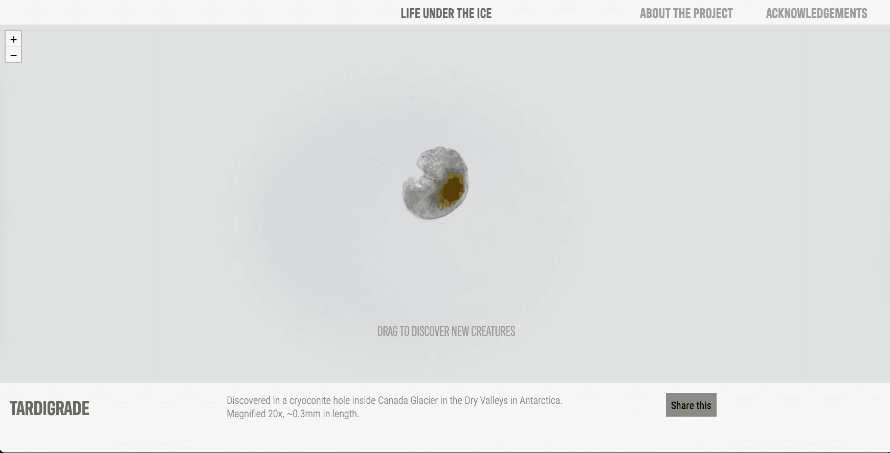 Life Under the Ice map view screenshot