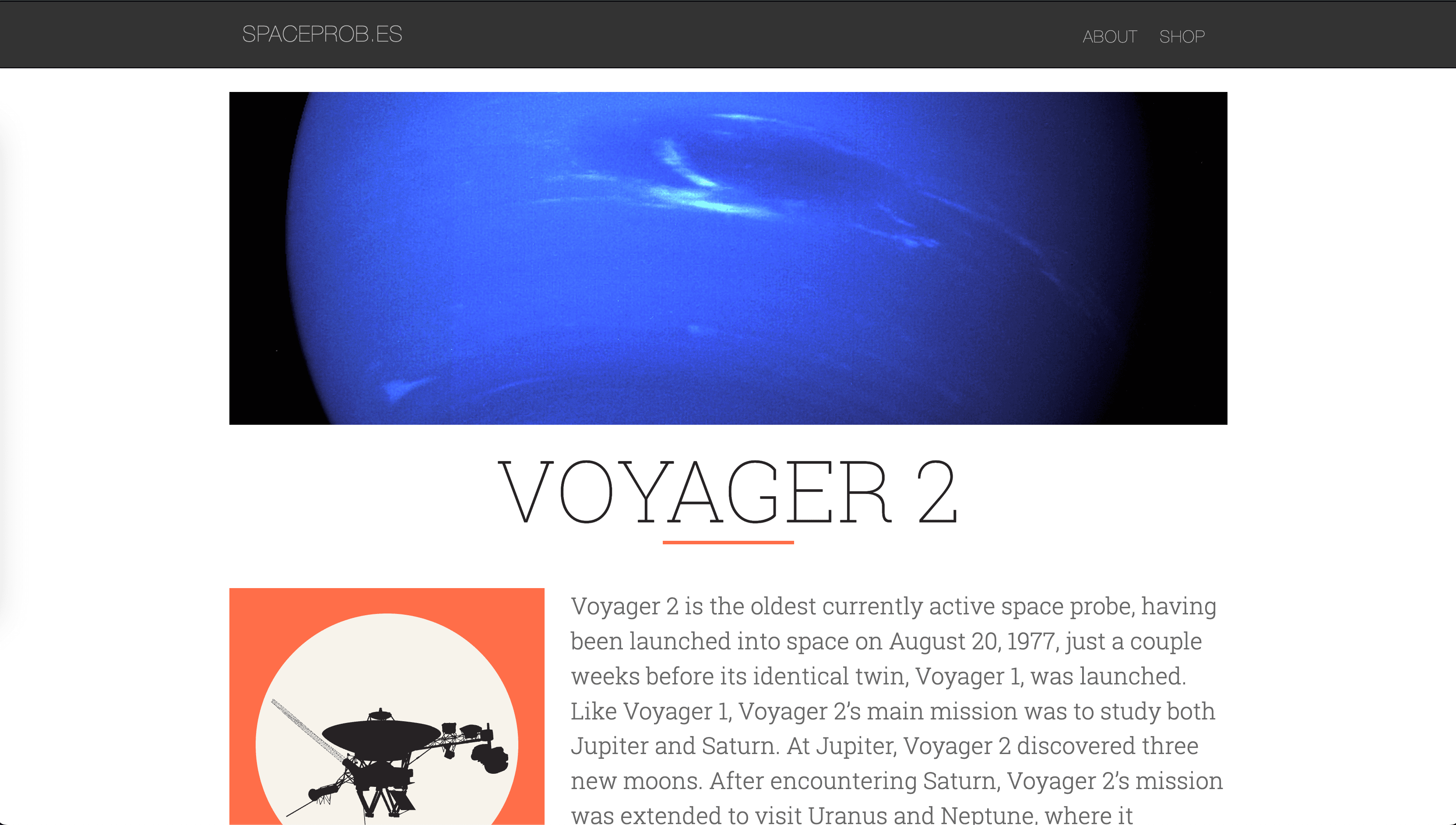 Space Probes content screenshot